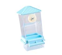 Parrots Feeder Clear Bird Cage Food Dispenser Container Easy Refill For Small Birds With Anti Clogging Feature