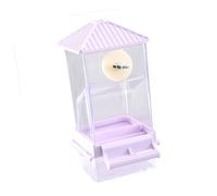 Parrots Feeder Clear Bird Cage Food Dispenser Container Easy Refill For Small Birds With Anti Clogging Feature