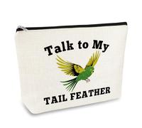 Parrots Gift Makeup Bag for Women Budgie Lover Gift Budgie Mom Gift Parrots Lover Gift Parakeet Pet Bird Lover Gift Cosmetic Bag Budgerigar Gift Parrot Themed Gift for Friends Grandma Birthday Gift