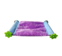 Parrots House Bed Warm Soft Plush Birds Nest Hammock Stand Toy Purple L, Warm Bird Nest