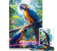 Parrots in The Rain 1000 Piece Jigsaw Puzzles for Teenagers Memory Gain Stress Free Design Assembly Heartfelt Gift (50x75cm)