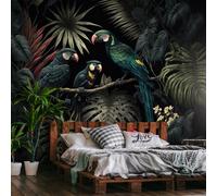 PARROTS JUNGLE LEAVES Wallpaper Wall Photo Mural Modern Bedroom Living Room