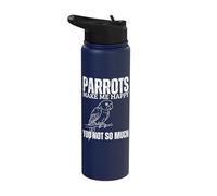 Parrots Make Me Happy You Not So Much Funny Parrot Stainless Steel Insulated Water Bottle