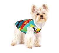 Parrots On Tree print Tshirts for Small Dogs Dog's Fashion Shirt Breathable Sleeveless Shirts for Small Dogs