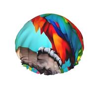 Parrots On Tree shower caps with a double layer of, hold your hair well whether using them while showering or taking bath.