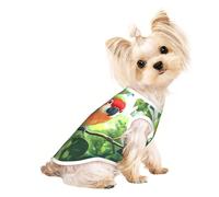 Parrots on Trees Dog Shirt Vest Lightweight Stretchy - Soft Lightweight Breathable for Puppies Small Medium Dogs, Kitten, Cats,