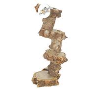 Parrots Platform Climbing Ladder, Wooden Bird Toy for Cage Enrichment, 2.4cm Thick Bite - Resistant Wood Ladder with Gaskets & Screws, for Parrots Conures Macaws Small Pets