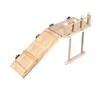 Parrots Play Paradise, Parakeets Perch Standard, With Swing and Climbing Ladder Toy for Large Parakeets and Cockatoos