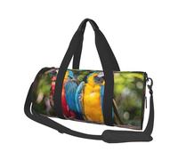 Parrots Printed Sports Gym Bag with Wet Pocket & Shoes Compartment, Travel Duffel Bag for Men Women