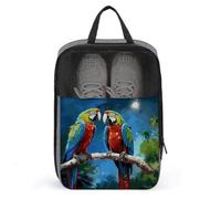 Parrots Shoe Bag Travel Shoe Organizer Water-Resistant Shoe Pouch with Zipper Sneaker Dust Bag, gray, One Size, Modern