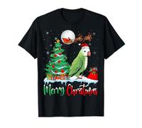 Parrots Wearing Santa Hat Xmas - Merry Christmas Parrots T-Shirt