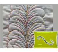 Parrs Curling Feathers Free Motion Quilting Ruler for Domestic Machines