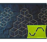 Parrs Tumbling Blocks Free Motion Quilting Ruler for Domestic Machines