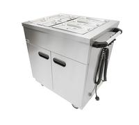 Parry 1887 Mobile Dry Heat Bain Marie Hot Cupboard 865mm Wide Plug In