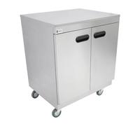 Parry 1888 Mobile Hot Cupboard Plain Solid Top 865mm Wide Plug-In