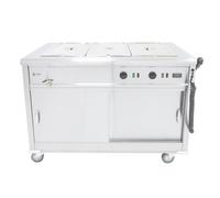 Parry MSB12 Mobile Servery Unit And Hot Cupboard 3 x 1/1 GN Bain Marie Top 1305mm Wide
