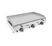Parry PGF800G 3 Burner LPG Griddle Polished Steel Plate 800mm Wide
