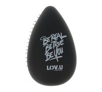 PARSA Beauty LOV.U Detangling Brush Wet & Dry (Black) - Hair Brush with Multi-Flexible Nylon Pins - Ideal for Wet & Dry Hair - Gentle Detangling - Styling Brush for Women & All Hair Types