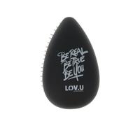 PARSA Beauty LOV.U Detangling Brush Wet & Dry (Black) - Hair Brush with Multi-Flexible Nylon Pins - Ideal for Wet & Dry Hair - Gentle Detangling - Styling Brush for Women & All Hair Types