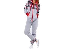 Parsa Fashions Malaik ® Childrens Unisex Aztec Print Hooded Zip Up Onesie Jumpsuit Kids Girls Boys Fleece All in One Onesie Sizes Age 7/8, 9/10, 11/12, 13 Years (11/12 Year, Silver)