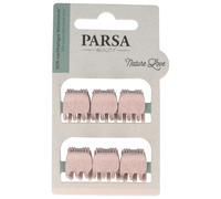 PARSA Mini Wheat Hair Clips Rose 6 pcs