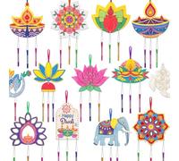 ParsNuntio Happy Diwali Wind Chime Making Kit Set of 12