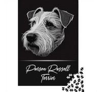Parson Russell Terrier 1000 Piece Jigsaw, New Year Gift, 38x26cm/1000pcs | For puzzle lovers in winter: Adult jigsaw puzzle with 1000 pieces works as both a festive gift and an indoor activity.