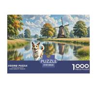 Parson Russell Terrier 1000 Piece Jigsaw Puzzle Educational Games Classic Pet Dog Jigsaw Puzzles Puzzle Game for Travel Gifts,Present 38x26cm/1000pcs