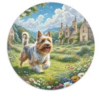 Parson Russell Terrier 1000 Piece Jigsaw Puzzles Pet Dog Round Puzzles Classic Educational Games Color Challenge for Travel Gifts,Present 1000pcs (67.5x67.5cm)