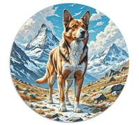 Parson Russell Terrier 1000 Piece Jigsaw Puzzles Pet Dog Round Puzzles Creative Educational Games Color Challenge for Adults And Kids 1000pcs (67.5x67.5cm)