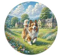 Parson Russell Terrier （5） 1000 Piece Jigsaw Puzzles Pet Dog Round Puzzles Classic Educational Games Beautiful Decoration Puzzle for Travel Gifts,Present 1000pcs (67.5x67.5cm)