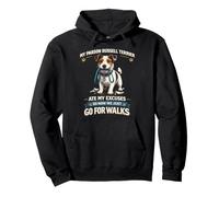 Parson Russell Terrier Ate My Excuses Now We Walk Pullover Hoodie