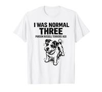 Parson Russell Terrier Funny I was Normal Three Dogs Ago Value Graphic T-Shirt, Men, White, S