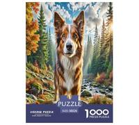 Parson Russell Terrier Jigsaw Puzzles Puzzles for Adults Kids. 1000 Pieces Clever animals Great Gifts Challenge Toy Educational Games Home Decoration for Adults& Kids Age 14 Years Up 38x26cm/1000pcs