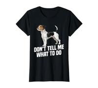 Parson Russell Terrier Lover Don't Tell Dog Owner Value Graphic T-Shirt, Women, Black, S