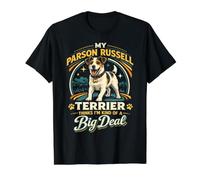 Parson Russell Terrier Thinks I'm A Big Deal Funny Dog Value Graphic T-Shirt, Men, Black, M