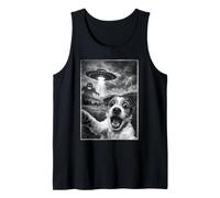 Parson Russell Terrier UFO Alien Abduction Dog Selfie Tank Top