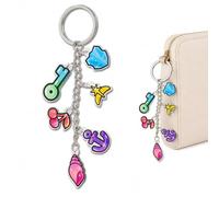Parspetil Keyring for Women, 6 PCS Acrylic Kpop Bag Charm Keychain with Moon Anchor Cherry Shield, Handbag Accessory Gift for K Pop Music Fans