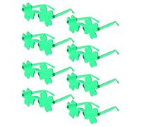 PARSUP 8 Pairs St. Patricks Day Glasses, Irish Green Four Leaf Shamrock Glasses Eyeglasses for Saint Patricks Day Party Props Favours, Saint Paddy Day Novelty Accessories for Men, Women Outfits
