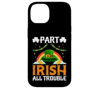 Part Irish All Trouble Shamrock St Patrick's Day Leprechaun Case for iPhone 14