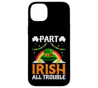 Part Irish All Trouble Shamrock St Patrick's Day Leprechaun Case for iPhone 14 Plus