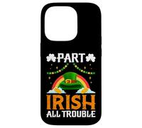 Part Irish All Trouble Shamrock St Patrick's Day Leprechaun Case for iPhone 14 Pro