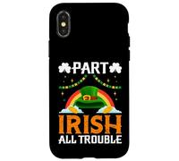 Part Irish All Trouble Shamrock St Patrick's Day Leprechaun Case for iPhone X/XS