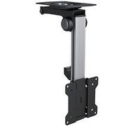 Part King 13" - 27" TV Ceiling Mount Bracket with Tilt & Swivel 75x75mm & 100x100mm VESA for Sloping Ceiling Under cabinet Height Adjustable