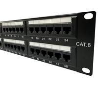 Part King 48 Port 2U CAT6 Krone and 110 Dual IDC UTP Patch Panel for 19" Network Data Cabinet