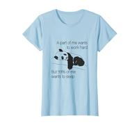 Part of me wants to work hard Panda bear sleep lazy T-Shirt