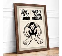Part of Something Bigger Typography Framed Wall Art Print A2 (59.4×42cm) Walnut, Wall Decor for Living Room, Bedroom, Office & Home, Ready to Hang, Art Gift