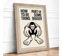 Part of Something Bigger Typography Framed Wall Art Print A3 (42×29.7cm) Oak, Wall Decor for Living Room, Bedroom, Office & Home, Ready to Hang, Art Gift