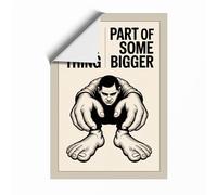 Part of Something Bigger Typography Unframed Wall Art Print A4 (29.7×21cm), Wall Decor for Living Room, Bedroom, Office & Home, Art Gift