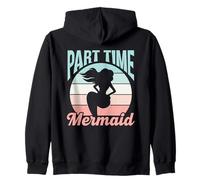 Part Time Mermaid Cute Girl Kids Mermaids Mermaid Zip Hoodie